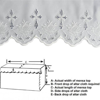 FLORAL CROSS ALTAR CLOTH - 1108-AC