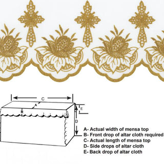 GOLD EMBROIDERED ALTAR CLOTH - 1108MG-AC