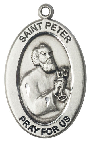 St Peter the Apostle Sterling Silver Medal - 11090SS/24S