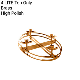 Adjustable Advent Wreath - 21" Bronze | Brass - Top Only | Hanging  - 4 | 5 LITE - 1110-176