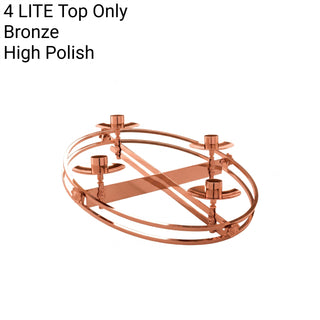Adjustable Advent Wreath - 21" Bronze | Brass - Top Only | Hanging  - 4 | 5 LITE - 1110-176