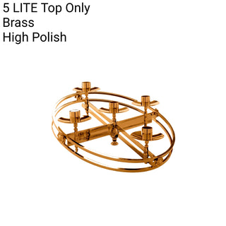 Adjustable Advent Wreath - 21" Bronze | Brass - Top Only | Hanging  - 4 | 5 LITE - 1110-176
