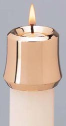 1 3/4" High Polish Brass Candle Burner/Follower - 1124-GBR