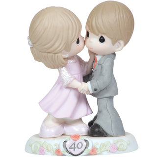 113008 â€œSweeter As The Years Go By - 40th Anniversaryâ€ Bisque Porcelain Figurine