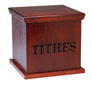 Tithe Box with lettering 16"W x 16"D x 11"H - 1163