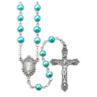 LIGHT BLUE ROSARY - 1206LB