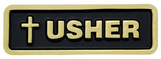 LATIN CROSS USHER BADGE - 1207-USHER-BADGE