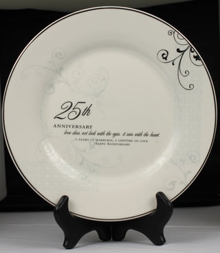 61208 2 PC ST 9" 25TH ANNIV PLATE