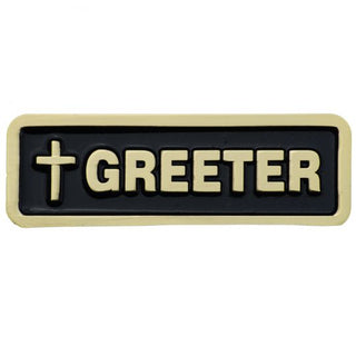 LATIN GREETER BADGE - 1209-GREETER-BADGE