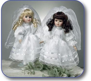 Painted Porcelain 12" Communion Doll