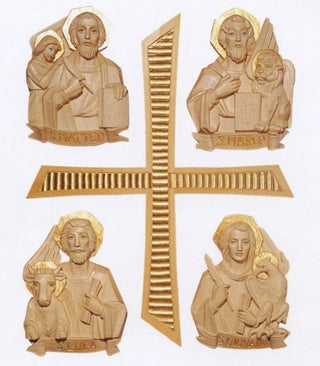 124-1 Four Evangelists With Cross
