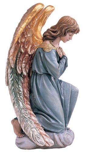 1260-A Angel Statue - Wood Carved