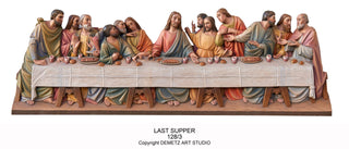 WOOD CARVED LAST SUPPER - 128-