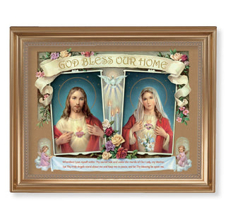 House Blessing Print in Antique Gold Frame - 13.5x16.5" - 129-385
