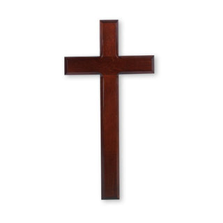 12" Dark Cherry Wood Cross ( Boxed ) - 12R1BX