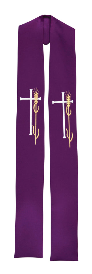 WHEAT & CROSS STOLE - 130-131-STOLE
