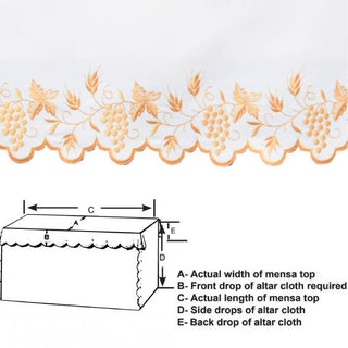 GOLD EMBROIDERED ALTAR CLOTH - 1308-AC