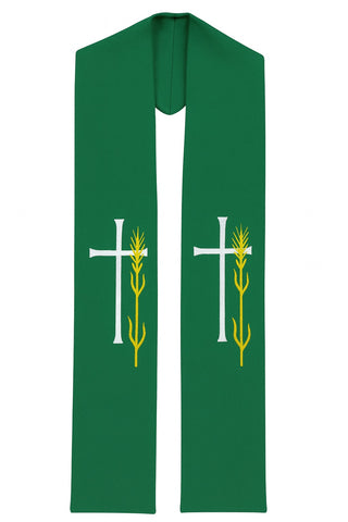 WHEAT & CROSS STOLE - 130-131-STOLE