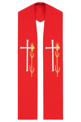 WHEAT & CROSS STOLE - 130-131-STOLE