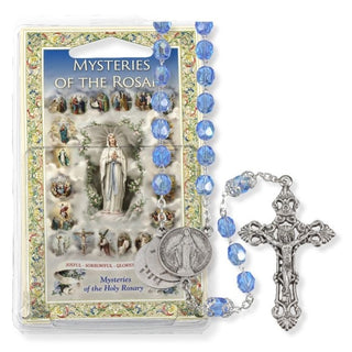 Sapphire Bead Mysteries Of The Rosary Boxes Rosary - 132-212SP