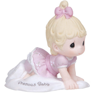 Growing In Grace, Precious Baby Girl Blonde Girl Figurine - 133023