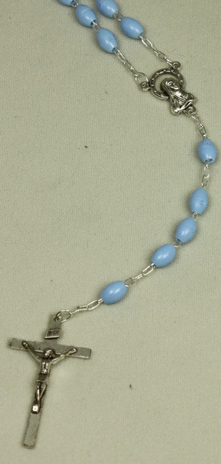 135BL Blue Plastic Rosary