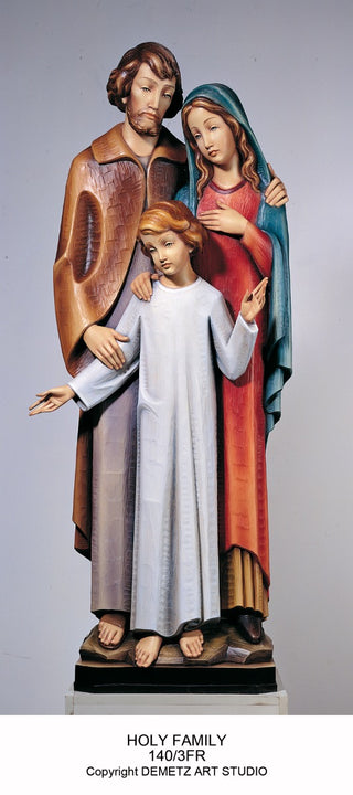 140-3 Series Holy Family Statue - Wood Carved or Fiberglass