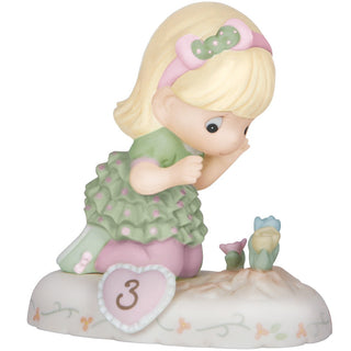 Growing In Grace, Age 3 Blonde Girl Figurine - 142012