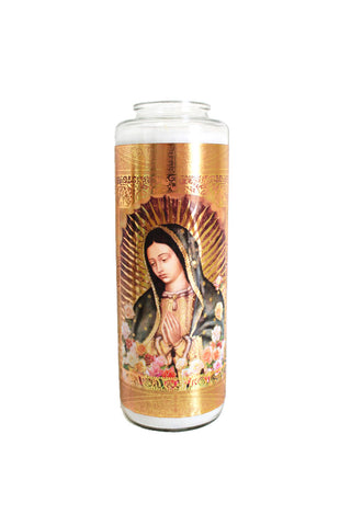 6 Day Guadalupe Glass Prayer Candle - 1465REM-PRAYERGU