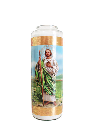 6 Day St. Jude Glass Prayer Candle - 1465REM-PRAYERJU