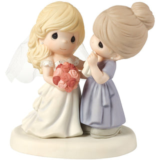 153009 â€œMy Daughter, My Pride, A Beautiful Brideâ€ Bisque Porcelain Figurine, Mother and Daughter