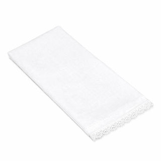 LACE TRIM FINGER TOWEL LINEN COTTON - 154-FINGER-TOWEL-LCE