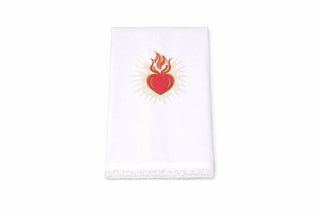 SACRED HEART FINGER TOWEL LINEN/COTTON - 154-SACRED-FTOWEL