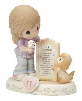 Growing In Grace, Age 11, Brunette Girl Figurine - 154038B