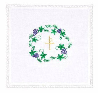 CHI-RHO W/GRAPES & LEAVES PALL COVER/INSERT - 155-CHIRHO-PALL
