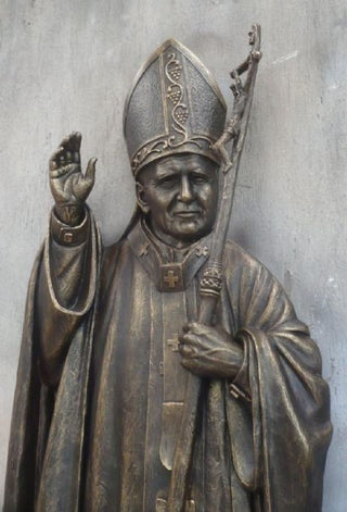15845 Pope John Paul II Plaque - Bronze Fiberglass