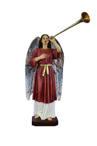 36" Angel with Trumpet Colored - 15982-SI