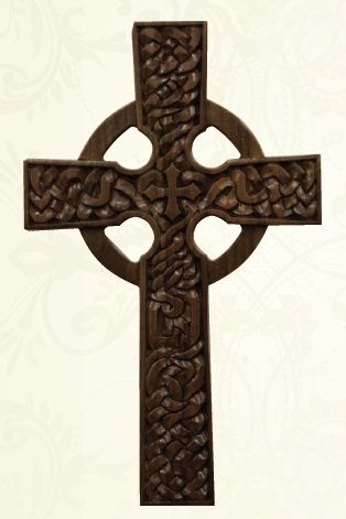 15CEL Hand Carved Celtic Cross