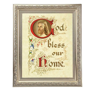House Blessing Print in Silver Frame - 10x12" - 164-387