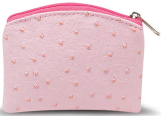 1671-03 Pink Ostrich Skin Pattern Rosary Pouch