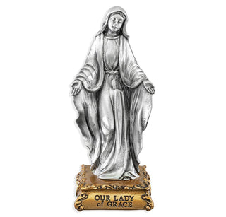 Our Lady of Grace - 4.5" Pewter Statue - 1799-200