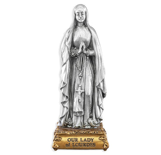 Our Lady of Lourdes - 4.5" Pewter Statue - 1799-210