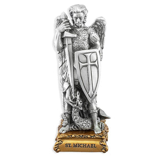 Saint Michael The Archangel - 4.5" Pewter Statue - 1799-332