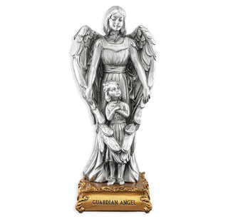 Guardian Angel with Girl - 4.5" Pewter Statue - 1799-357