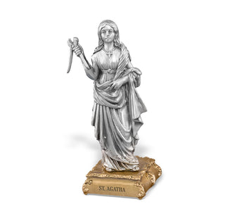 Saint Agatha - 4.5" Pewter Statue - 1799-400