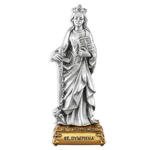 Saint Dymphna - 4.5" Pewter Statue - 1799-434