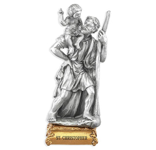 Saint Christopher - 4.5" Pewter Statue - 1799-620