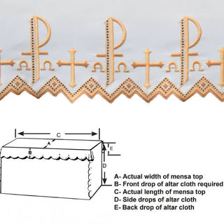 GOLD EMBROIDERED ALTAR CLOTH - 1808-AC
