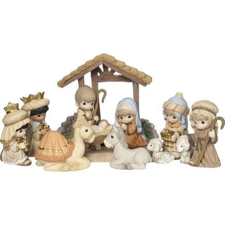 O Come Let Us Adore Him, Deluxe 11-Piece Nativity Set - 181034