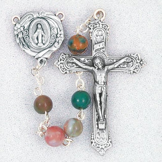 6MM India Agate Bead Rosary - 185IA